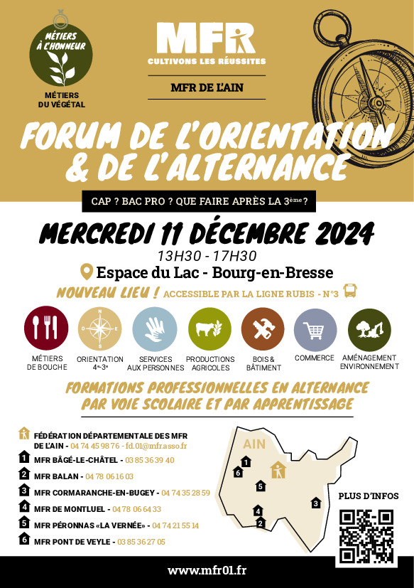 MFR DE L'AIN : Forum de l'Orientation et de l'Alternance