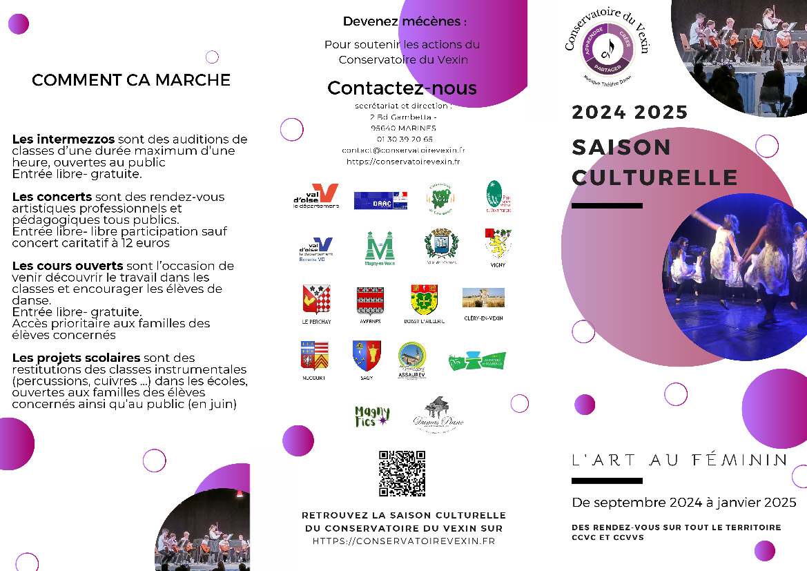 Saison culturelle 2024-2025 Conservatoire du Vexin