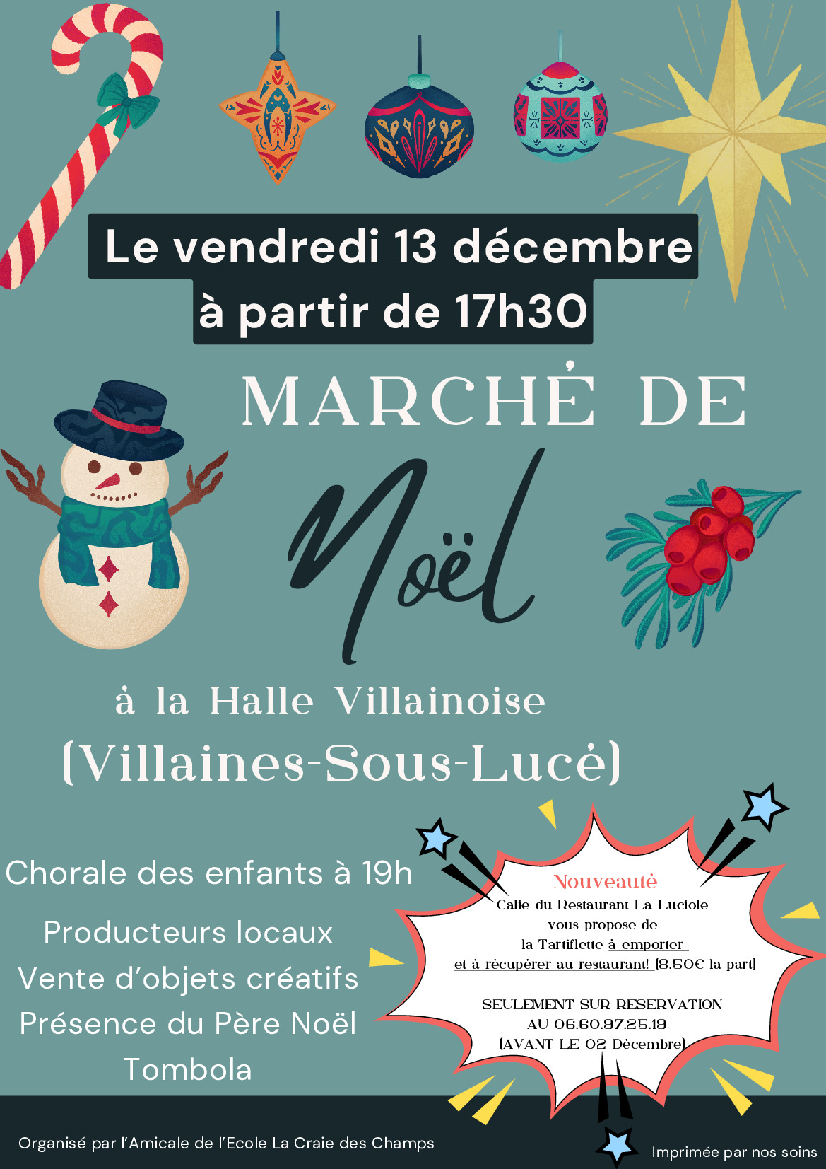 Marché de Noël le 13 décembre 2024