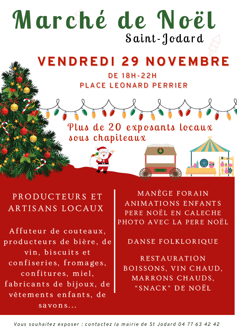 MARCHE DE NOEL LE 29 NOVEMBREA ST JODARD