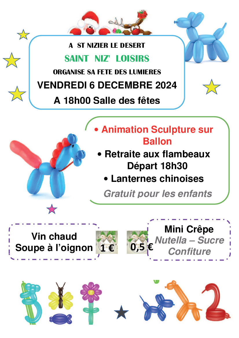 FETE DES LUMIERES 6.12.2024