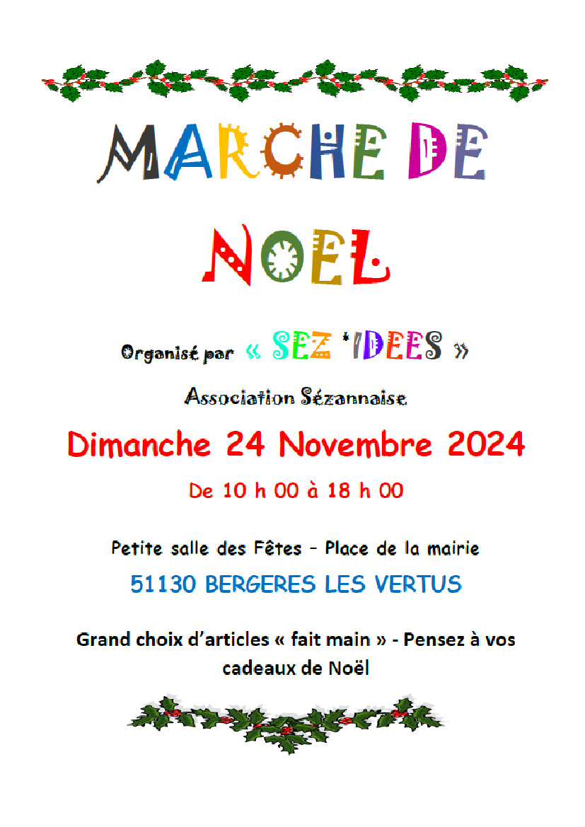 Marché de Noël - dimanche 24/11