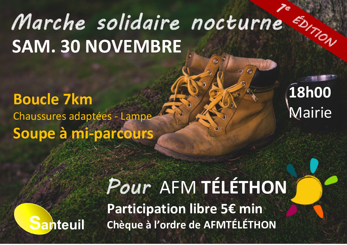 Téléthon : marche solidaire nocturne samedi 30 novembre