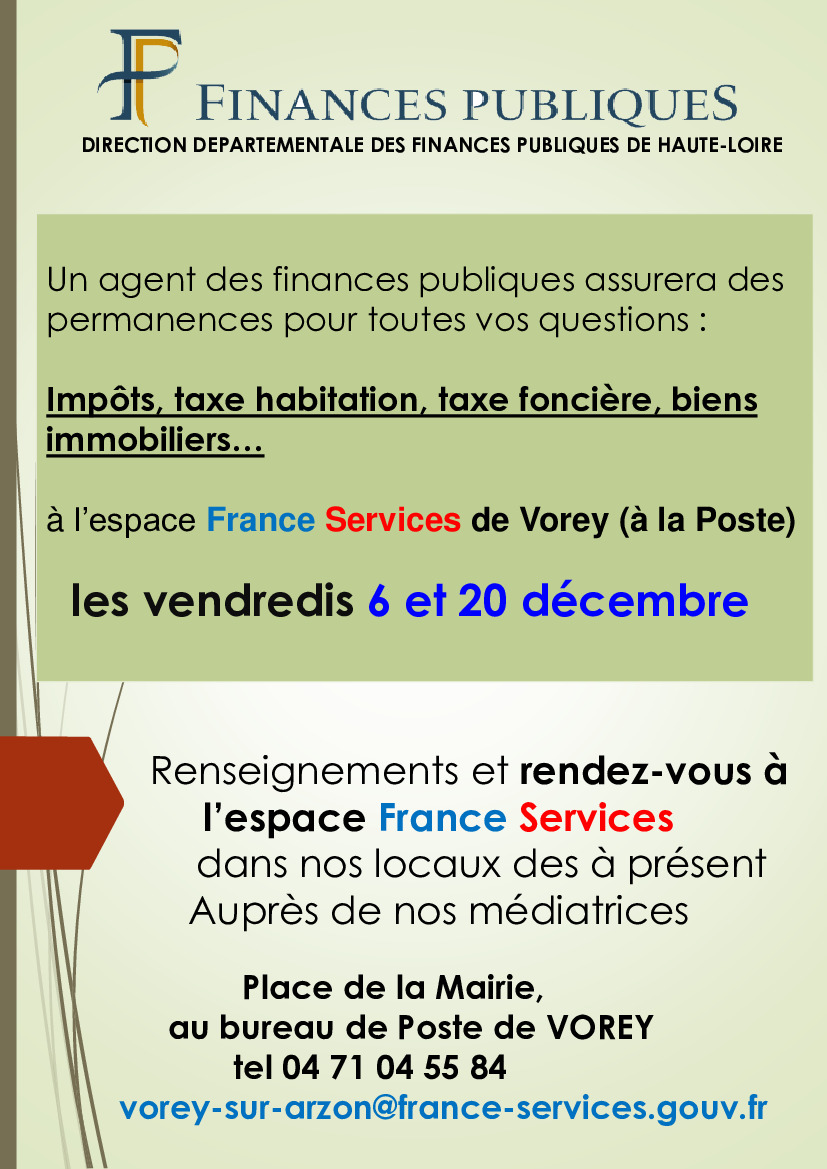 Infos Maison France Services Vorey