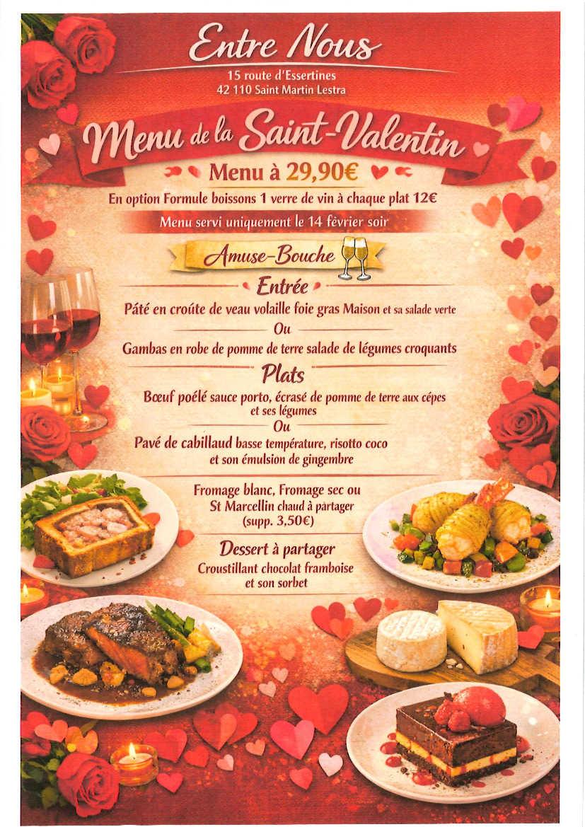 ENTRE NOUS fête la Saint-Valentin…