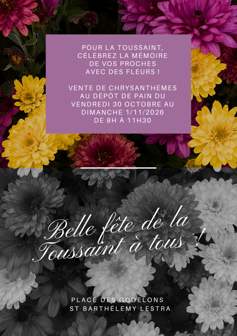 Vente de Chrysanthèmes au Dépôt de Pain