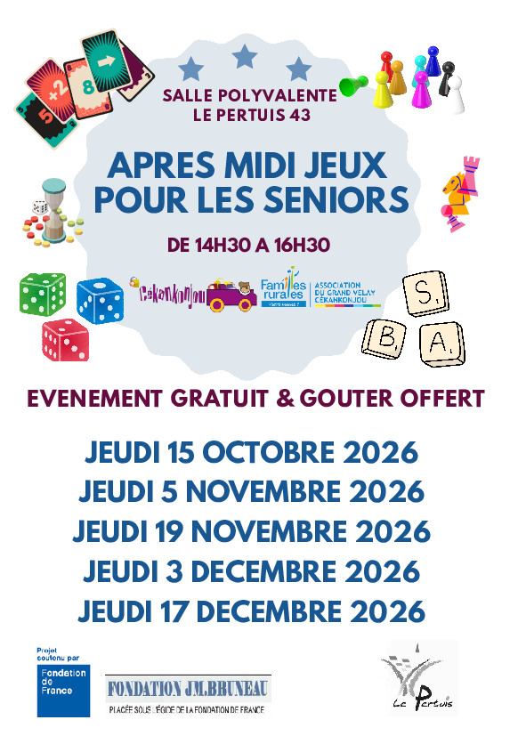 Après-midi jeux seniors au Pertuis